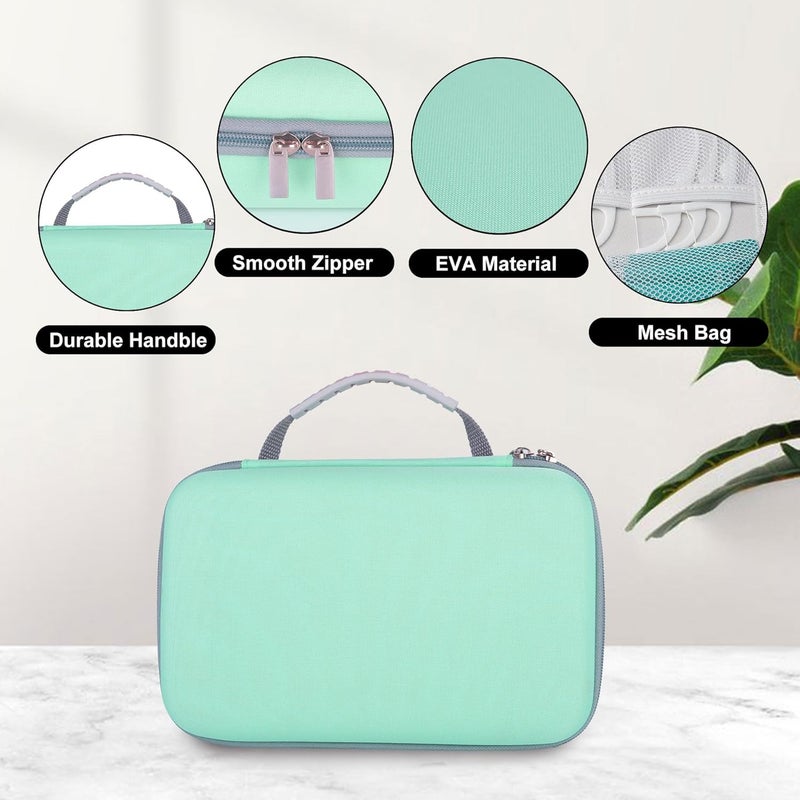 SMYV Water Flosser Travel Case, Portable Dental Oral Irrigator Travel Organizer, Hard Eva Storage Bag for Flosser, Electric Toothbrush, Toothpaset and Irrigator Accessories (Case Only) - Green - Image 5